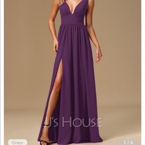 I’m selling a Grape chiffon bridesmaid dress